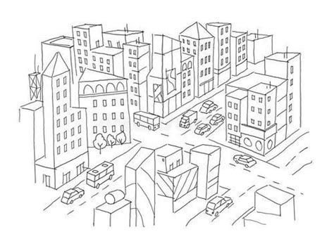 手绘城市简笔画素材图片免费下载-千库网