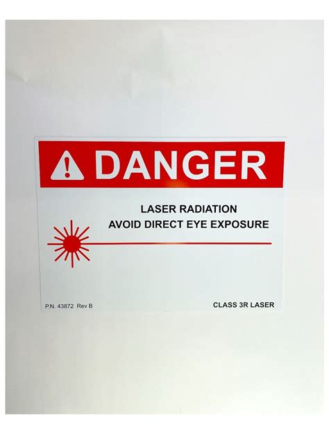 DANGER LASER RADIATION ACRYLIC AVOID DIRECT EYE EXPOSURE CLASS 3R LASER ...