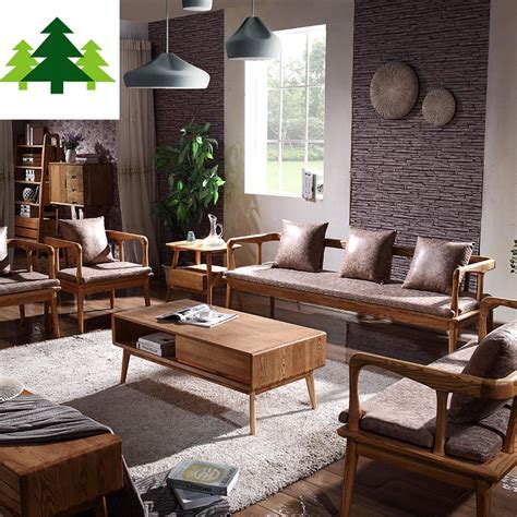 北欧风全实木沙发新中式日式简约现代客厅白橡木布艺单双三人沙发-阿里巴巴