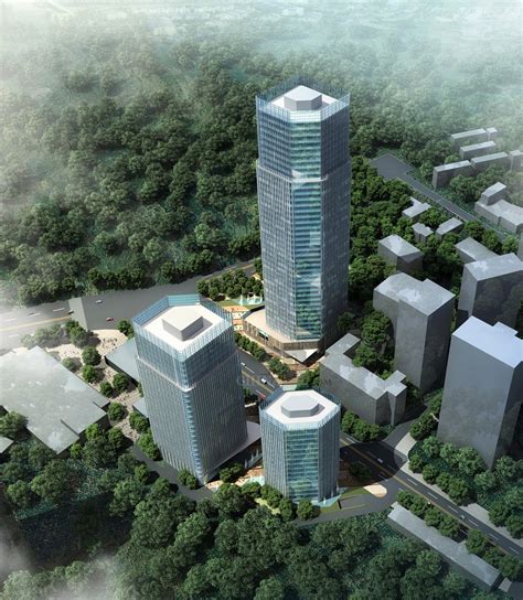 重庆渝中区某地块商务区规划3dmax 模型下载-光辉城市