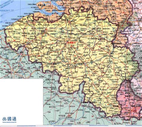比利时在世界地图位置 - 随意云
