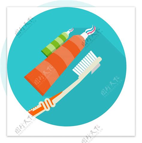 牙刷与牙膏标志图标向量模板png下载-包图网