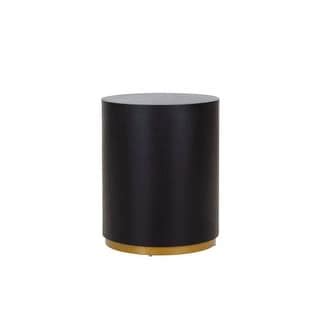Black coffee table mdf side table living room round table - Bed Bath ...