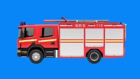 手绘卡通红色消防车png图片免费下载-素材7Nmegqkqa-新图网