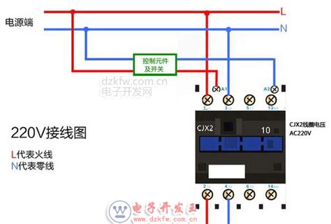 交流接触器接线图图片