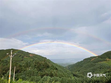 云南巧家雨后惊现双彩虹 在不样镜头下都美爆了-高清图集-中国天气网云南站