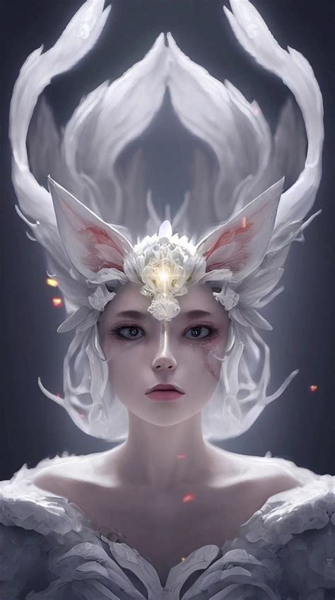 白狐女子图片