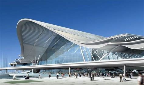 航拍武汉站，造型独特，曾被评为“全球最美建筑”
