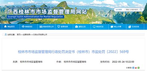 广西桂林市市场监管局发布对七星区沛君便利店行政处罚决定书--新报观察