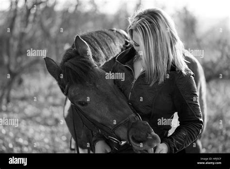 Woman Enjoying Horse Image & Photo (Free Trial) | Bigstock