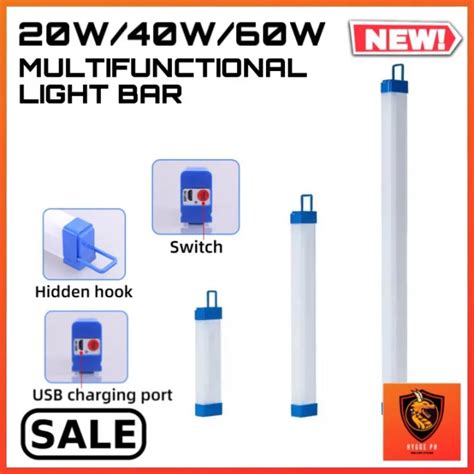 LED Emergency Light USB Rechargeable Lamp Lithium Battery Light Tube ...