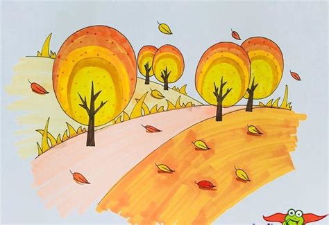 画一画家乡秋天的美丽风景简笔画(画一画家乡秋天的美丽风景简笔画,在写一段话) - 抖兔学习网