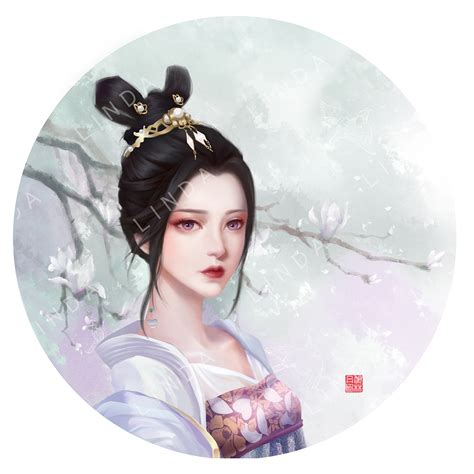 中国风发型甜美女生头像