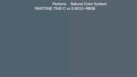 Pantone 7545 C vs Natural Color System S 6010-R90B side by side comparison
