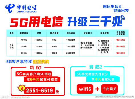 5G用电信 升级三千兆设计图__海报设计_广告设计_设计图库_昵图网nipic.com