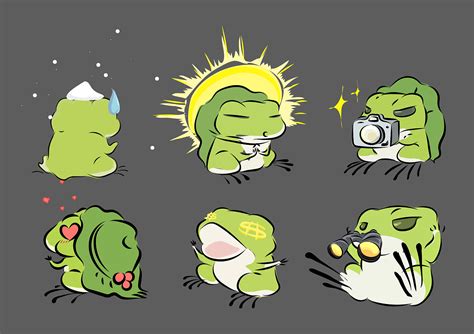 旅行青蛙 の 一些表情|插画|其他插画|ggkk00 - 原创作品 - 站酷 (ZCOOL)