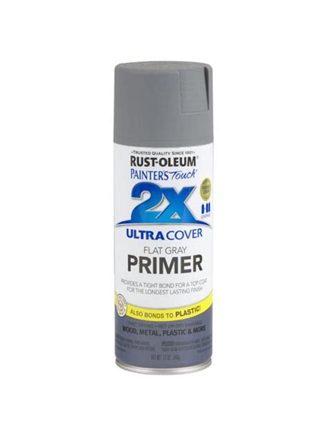 Rust-Oleum 249088 12 oz. Painters Touch 2x Ultra Cover Flat Gray Primer ...