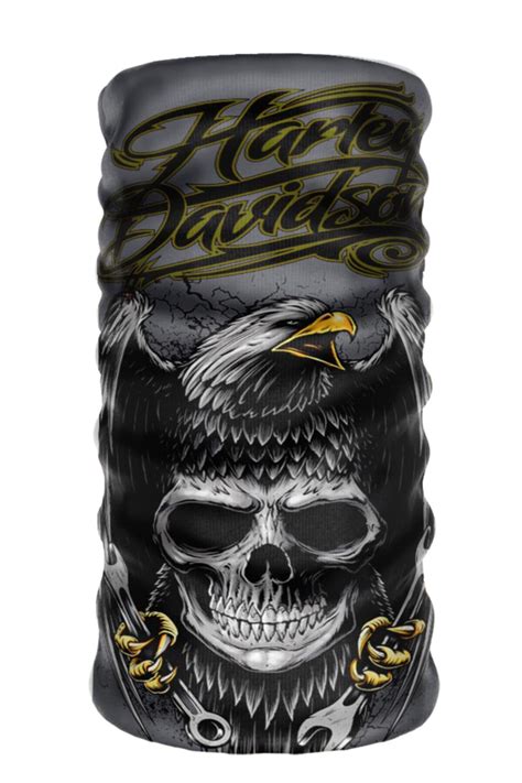 e-Taktik ® Extreme Harley-davidson Skull Eagle Buff Baf Boyunluk ...