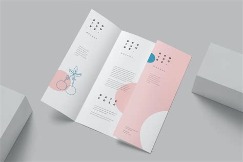 A3尺寸Z字形折叠手册设计样机模板 A3 Z Fold Brochure Mockups – 设计小咖