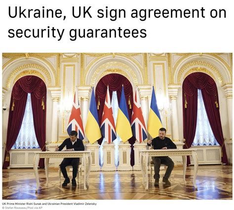 承诺援助十年！英国与乌克兰签署安全合作协议，今年还将援助25亿英镑，无人机为重点 | 每日经济网
