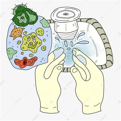 卡通细菌流行病毒素材图片免费下载-千库网