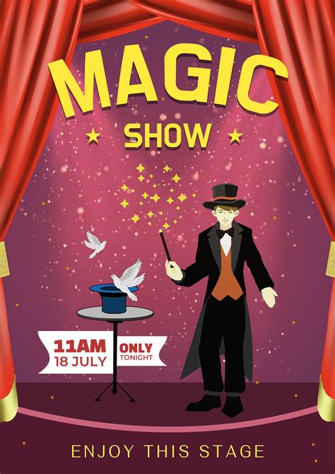 魔术师舞台海报-魔术师舞台海报模板-魔术师舞台海报设计-千库网