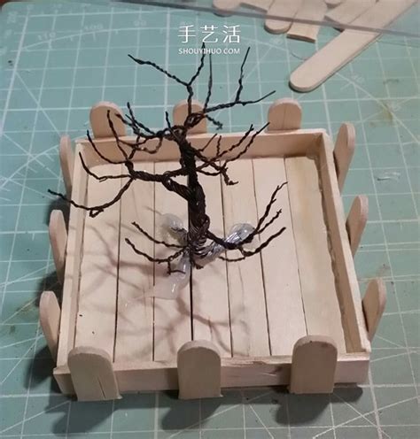 瞅瞅教你做：用细铁丝制作漂亮的大树装饰品_爱折纸网