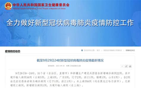 9月29日31省区市新增本土确诊6例(均在黑龙江)- 上海本地宝