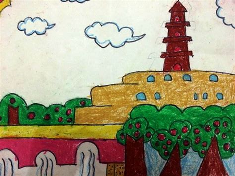 小朋友笔下的西安钟楼、鼓楼和大雁塔。儿童画萌眼看西安参赛作品|西安钟楼|儿童画|大雁塔_新浪新闻