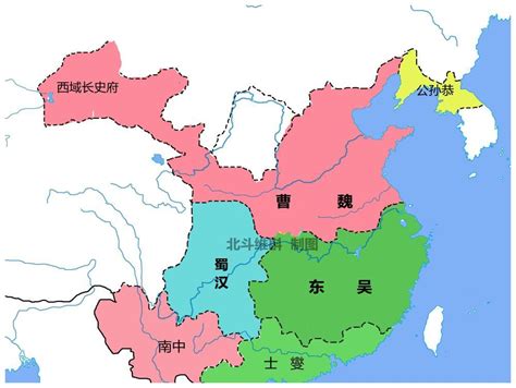 魏蜀吴三国地图图片