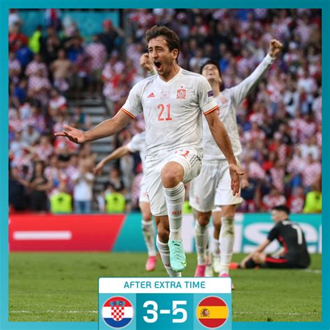 绝平之后又逆转！西班牙加时5：3击败克罗地亚 ，时隔5年重返欧洲杯八强 - 封面新闻