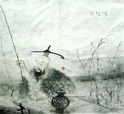 秋江独钓图图片