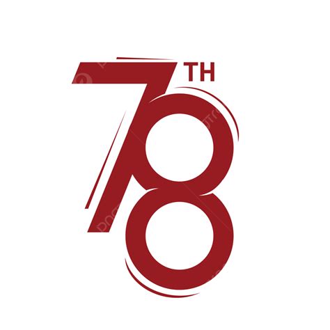 Diseño De Logotipo 78 Con Color Rojo PNG , 78, Número, Diseño PNG y ...