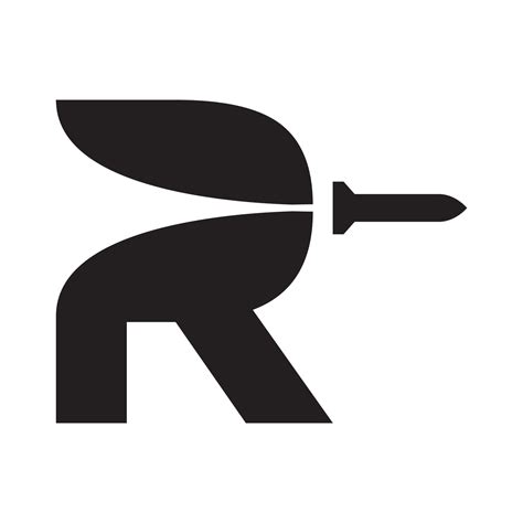 letter R for rocket shoot logo symbol vector icon illustration graphic ...