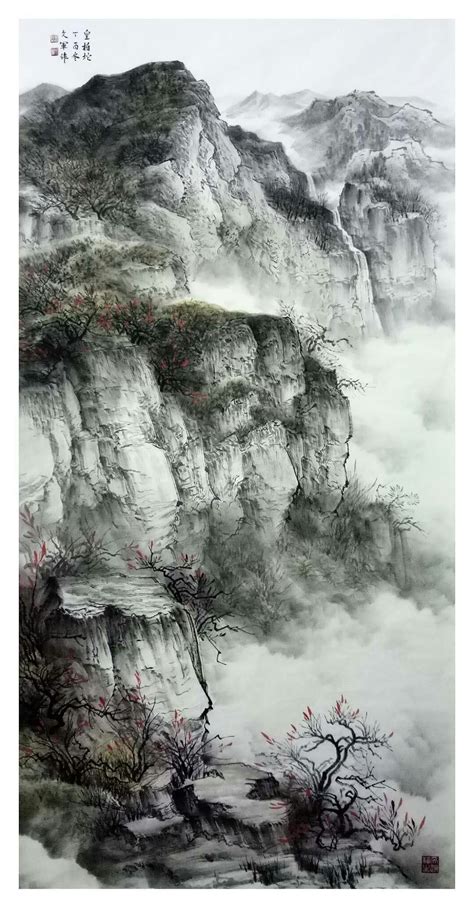 最新整理出来的作品，太行山一带山水画。|纯艺术|国画|十七岁 - 原创作品 - 站酷 (ZCOOL)