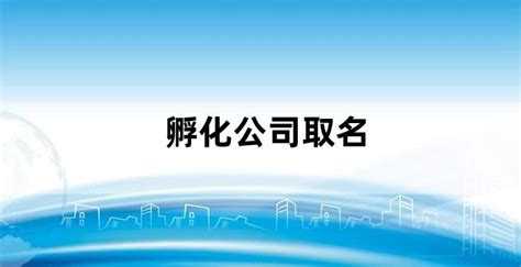 孵化器公司起名（孵化取什么名字好听）_老南宁财税服务平台