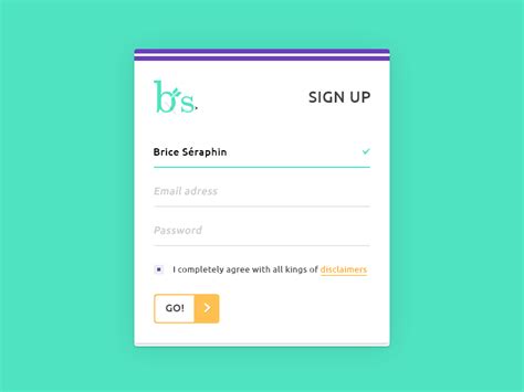 Sign Up Page | Free PSD Template | PSD Repo