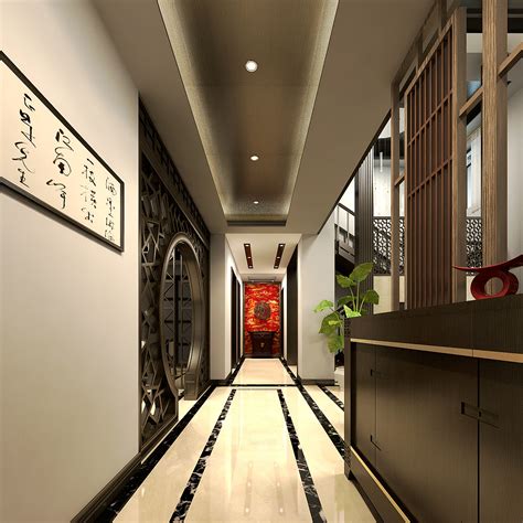 新中式民宿书屋全景 - 效果图交流区-建E室内设计网