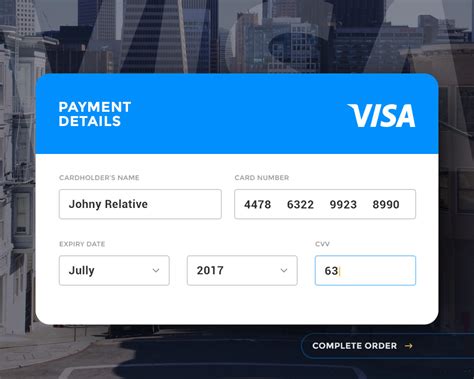 信用卡付款UI界面设计 - - 大美工dameigong.cn