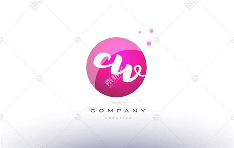 粉色圆形cw字母标志矢量图片(图片ID:1064575)_-其他-生活百科-矢量素材_ 素材宝 scbao.com