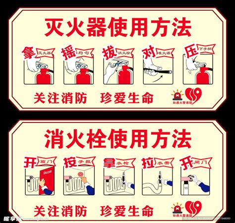 消防栓灭火器使用方法设计图__海报设计_广告设计_设计图库_昵图网nipic.com