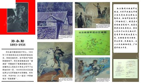 抗日英雄人物宣传展板PSD素材免费下载_红动中国