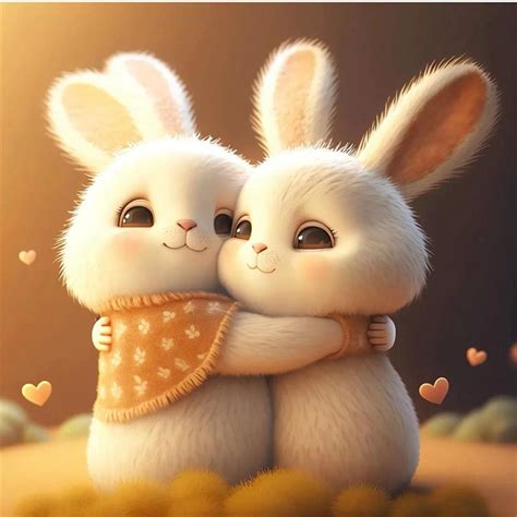 情侣兔子图片素材免费下载 - 觅知网
