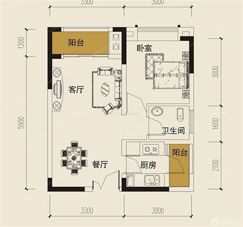 30平米小户型平面图单身公寓设计_装信通网效果图