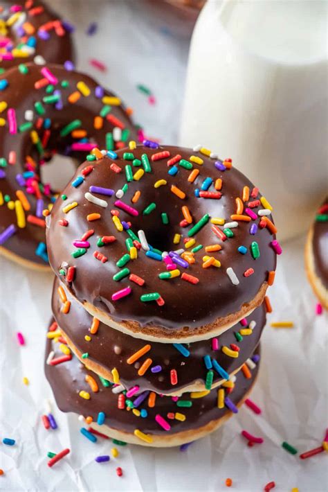 Classic Baked Donut Recipe With Colorful Glaze With Colorful Glaze ...