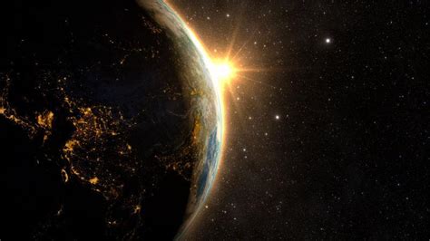 蓝色的日出从太空看地球高清图片下载-正版图片503444130-摄图网
