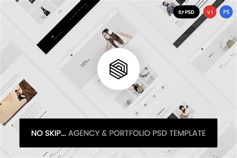 创意设计代理/产品案例展示网站设计PSD模板 No Skip – Creative Agency & Portfolio PSD ...