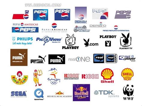 外国企业品牌历史新旧标志集合EPS素材免费下载_红动中国