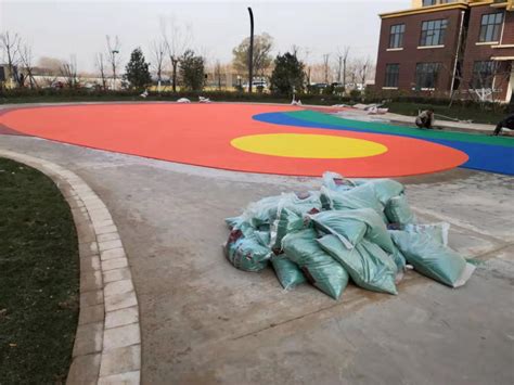 室外EPDM塑胶地坪 弹性塑胶篮球场地面 幼儿园彩色塑胶跑道 耐磨-建材网