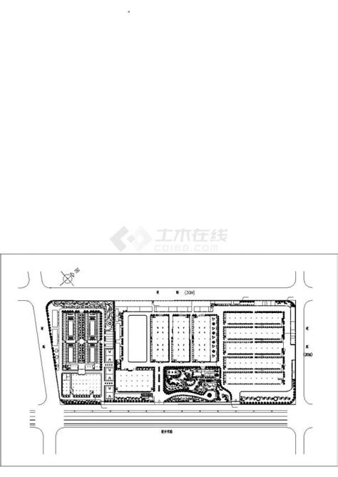 某长方形地块植物园绿化设计cad总平面施工图（甲级院设计）_植物园_土木在线